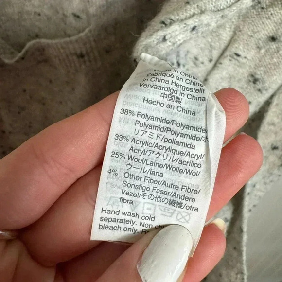 Madewell grey speckle wool blend sweater cardigan open first size XS K24 - Picture 5 of 6